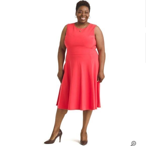 Lauren‎ Ralph Lauren Poppy Fit And Flare Dres sleeveless , 16W - Picture 16 of 16